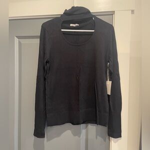 Scoop Front Turtleneck Sweater